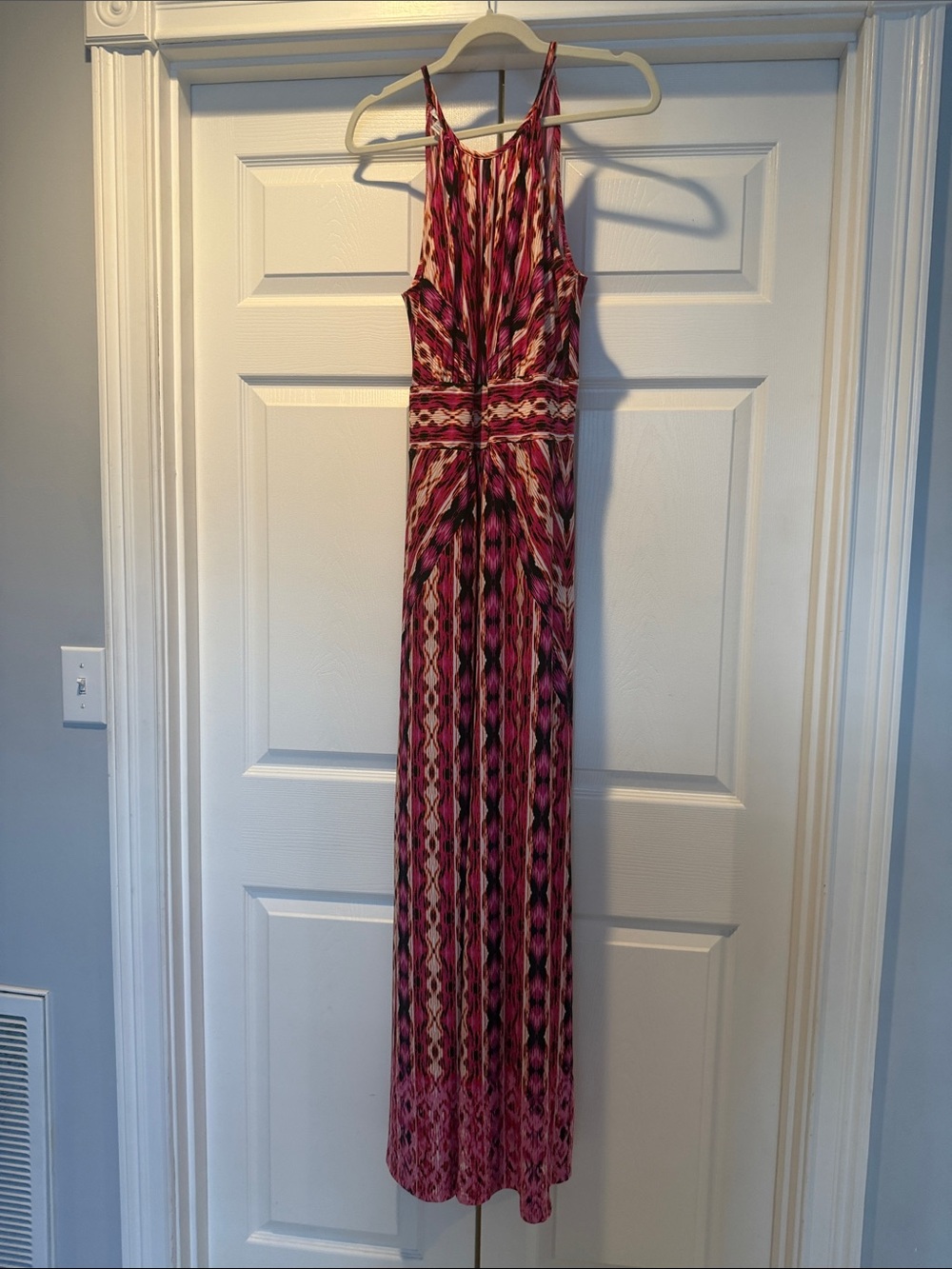 London Times Pink and Black Patterned Maxi Dress